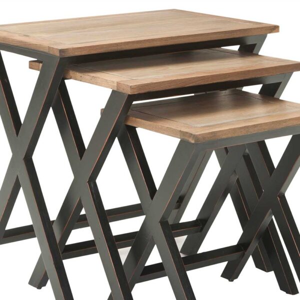 Stacking Tray Tables in Black