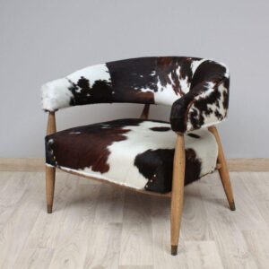 Cowhide lounge chair