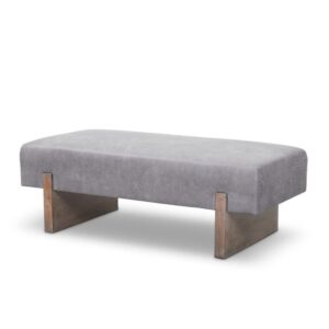Grey Velvet Bench