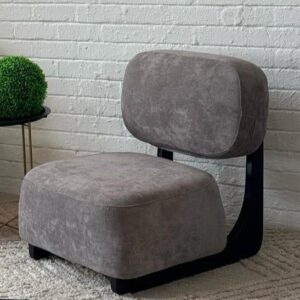 Grey Velvet Accent Chair
