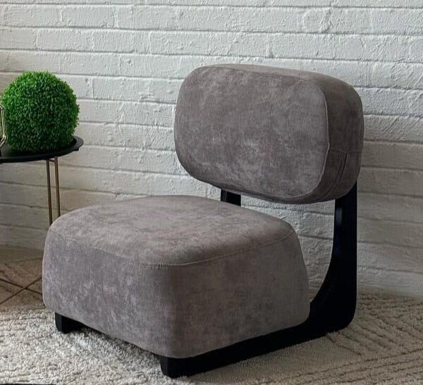 Grey Velvet Accent Chair